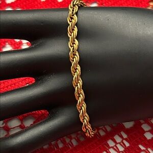 Elegant Gold Rope Chain Bracelet
